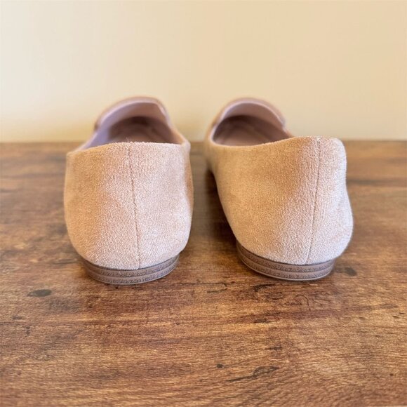 New MUSSHOE Women's Beige Pointed Toe Slip-On Flats Size 8.5 Suede Like - Picture 6 of 9